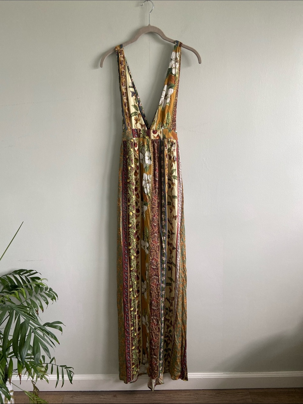 GORGEOUS AGUA BENDITA EVERGREEN STORY NATURALIA MAXI DRESS M - Picture 2 of 14